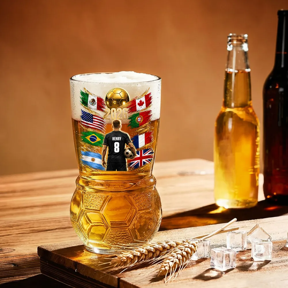 Soccer Fan - Personalized Custom Football Beer Glass