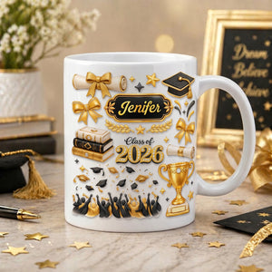 Personalized 2026 Graduation 3D-Effect Mug