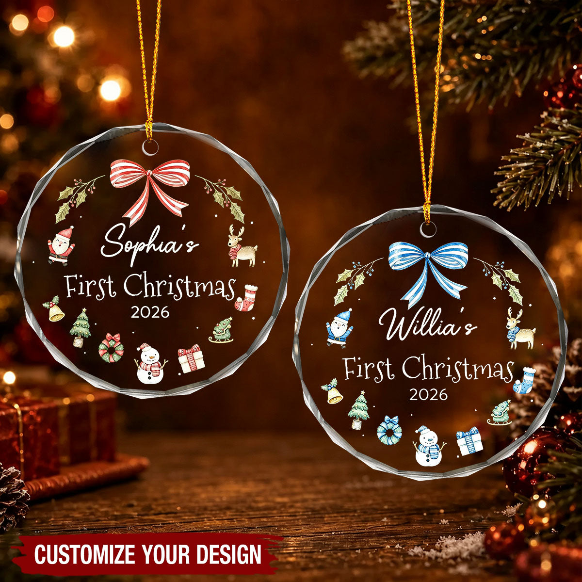 Personalized Baby's First Christmas Ornament 2026,Baby Newborn Gifts