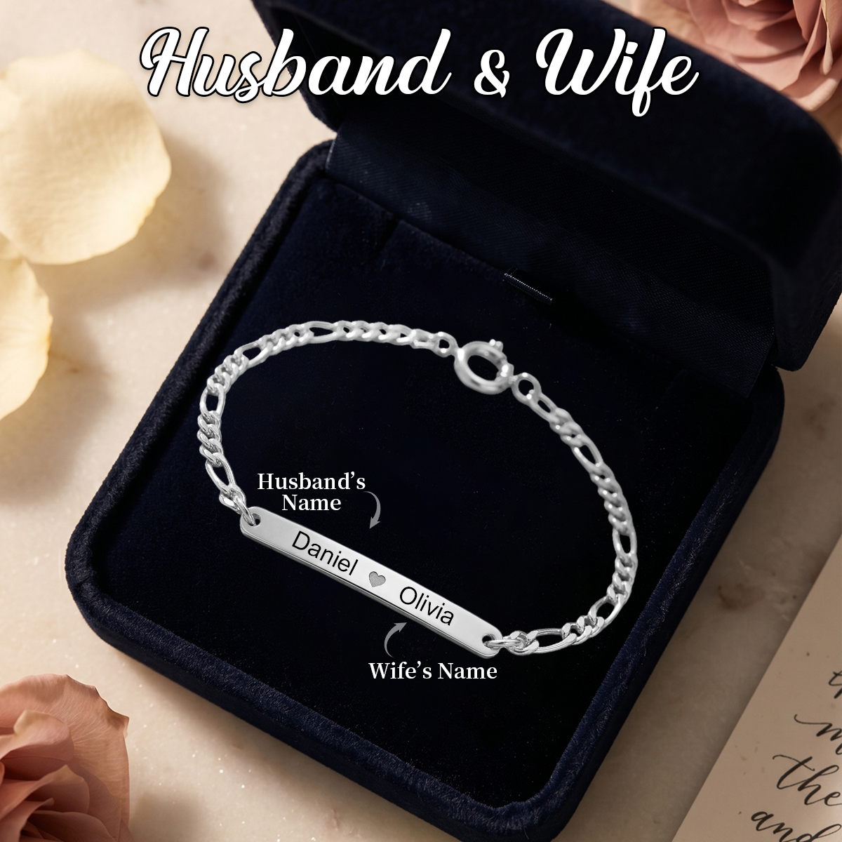 Personalized Engraved Name Bar Bracelet