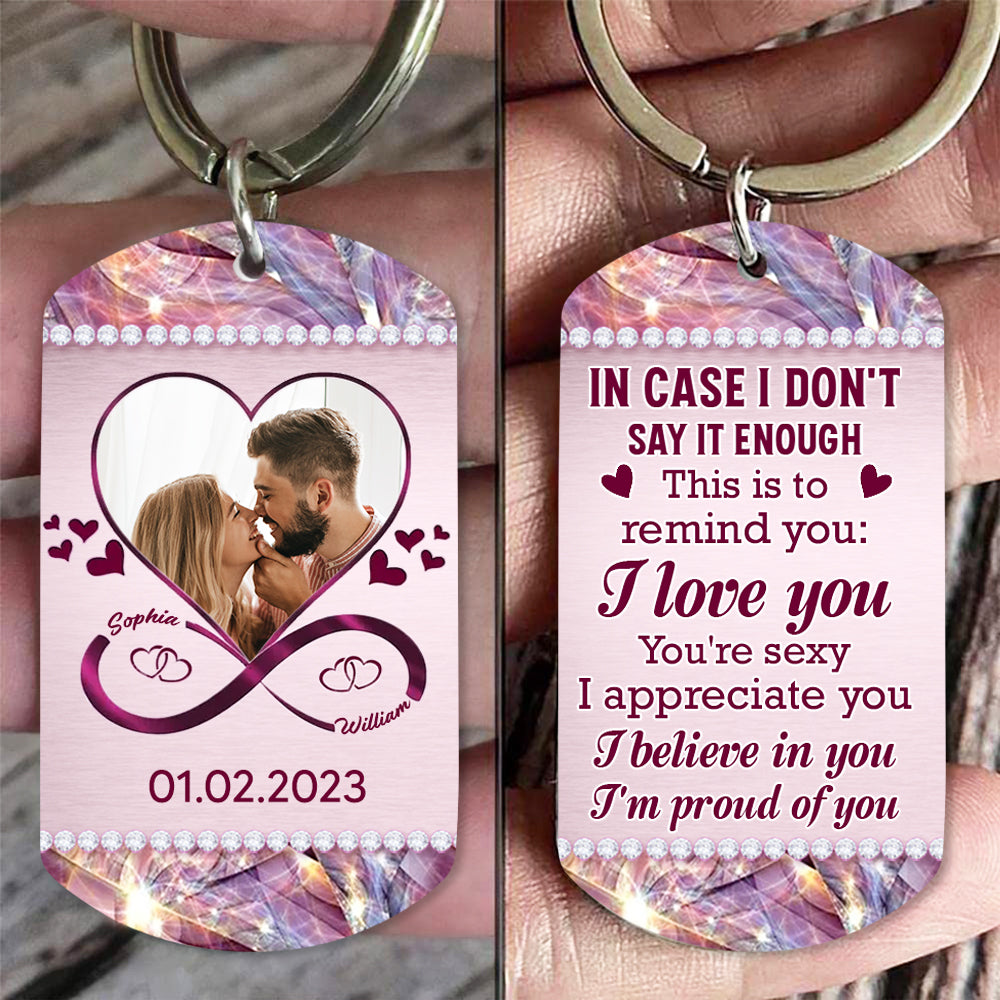 Personalized Couple Aluminum Keychain - This Is To Remind You