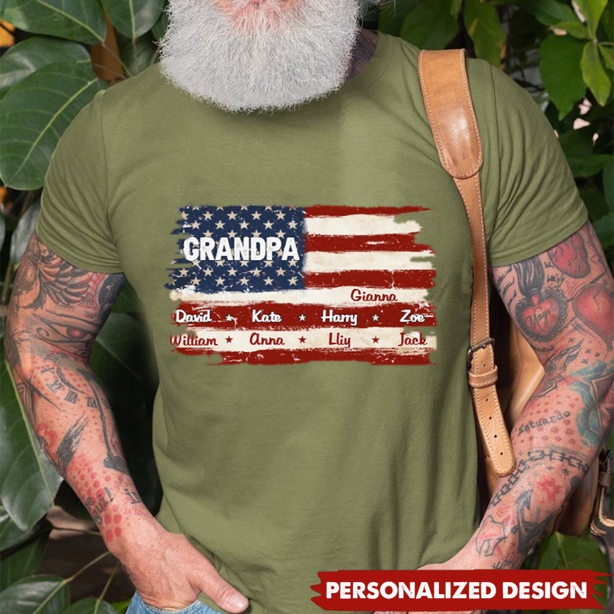 Proud To Be American - Personalized T-shirt, Gift For Grandpa