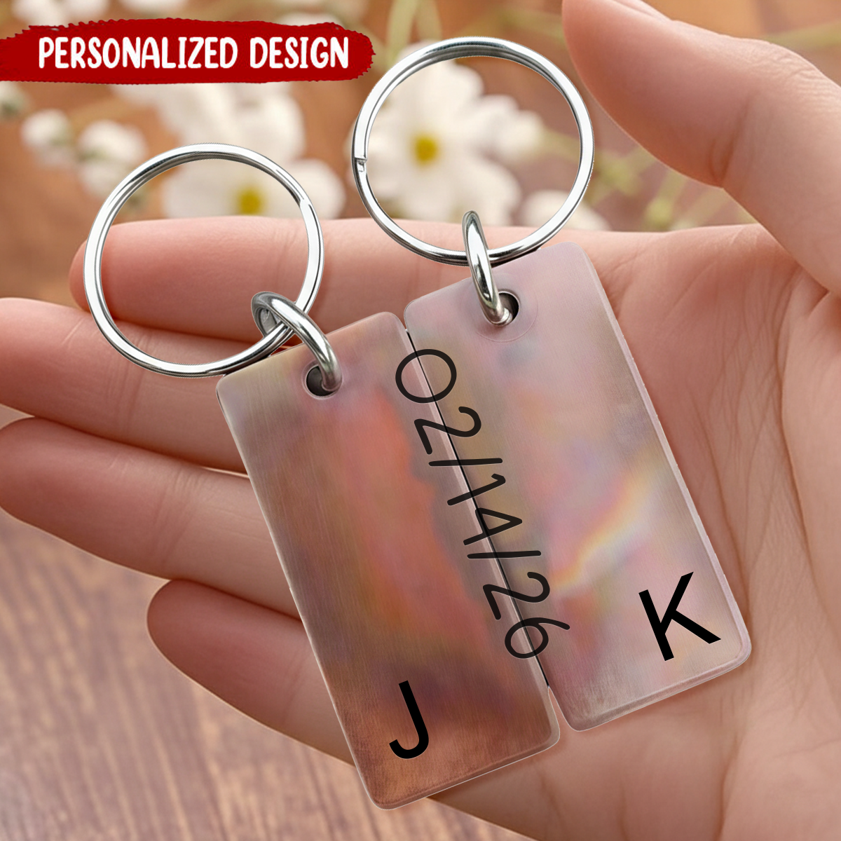 Personalised Keychain Set, Gifts For Couple