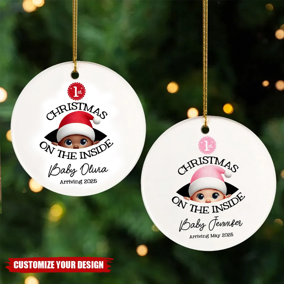 Personalized Baby's First Christmas On the Inside Ornament