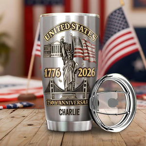 Personalized USA 250th Anniversary Tumbler With Name