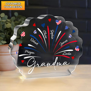 4th of July Independence Day - Personalized Grandma Acrylic Plaque