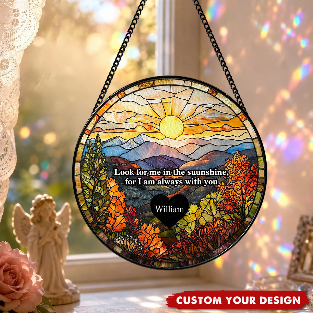 Personalized Memorial Acrylic Suncatcher, Loss of Loved One Gift