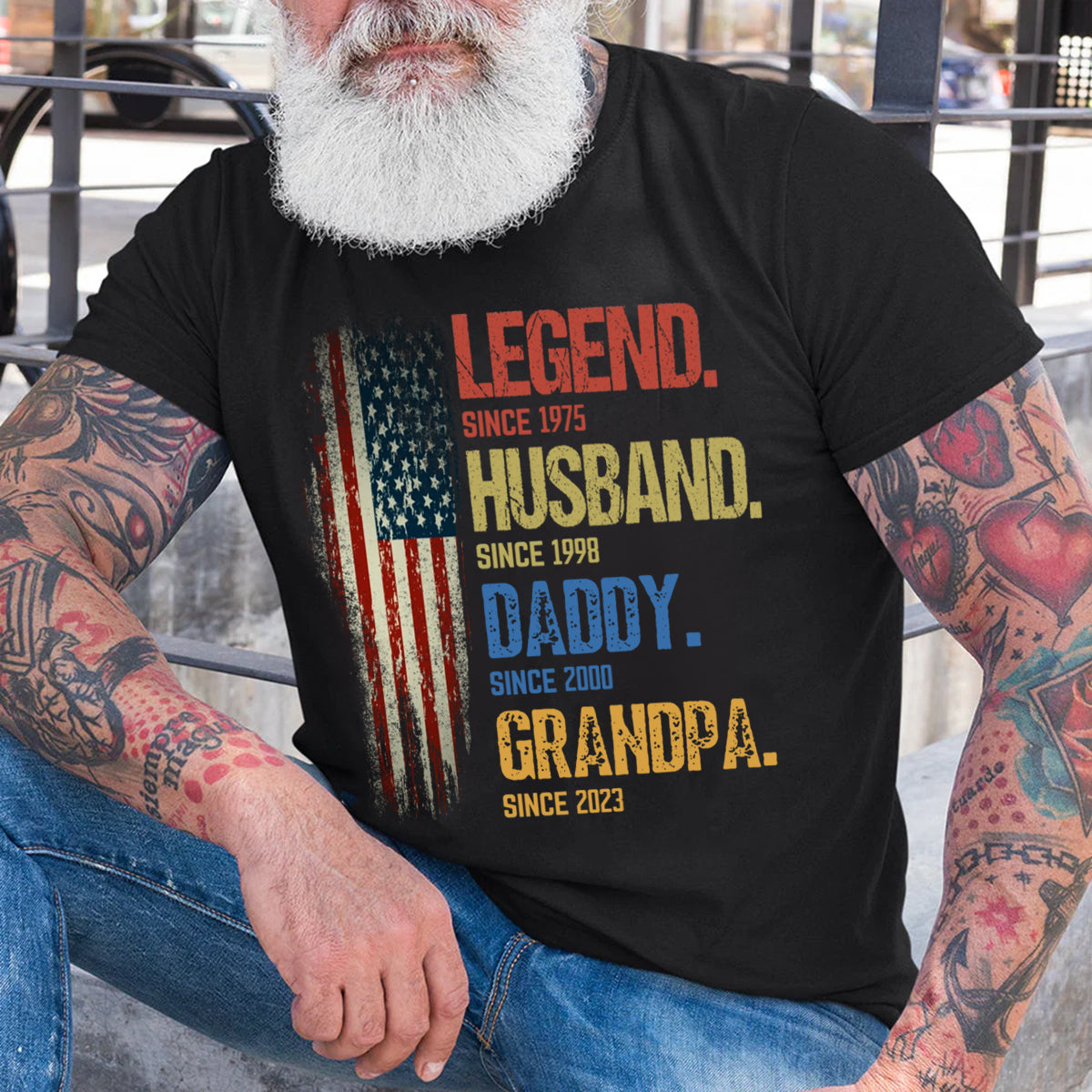 From Legend To Papa - Personalized T-shirt For Father's Day