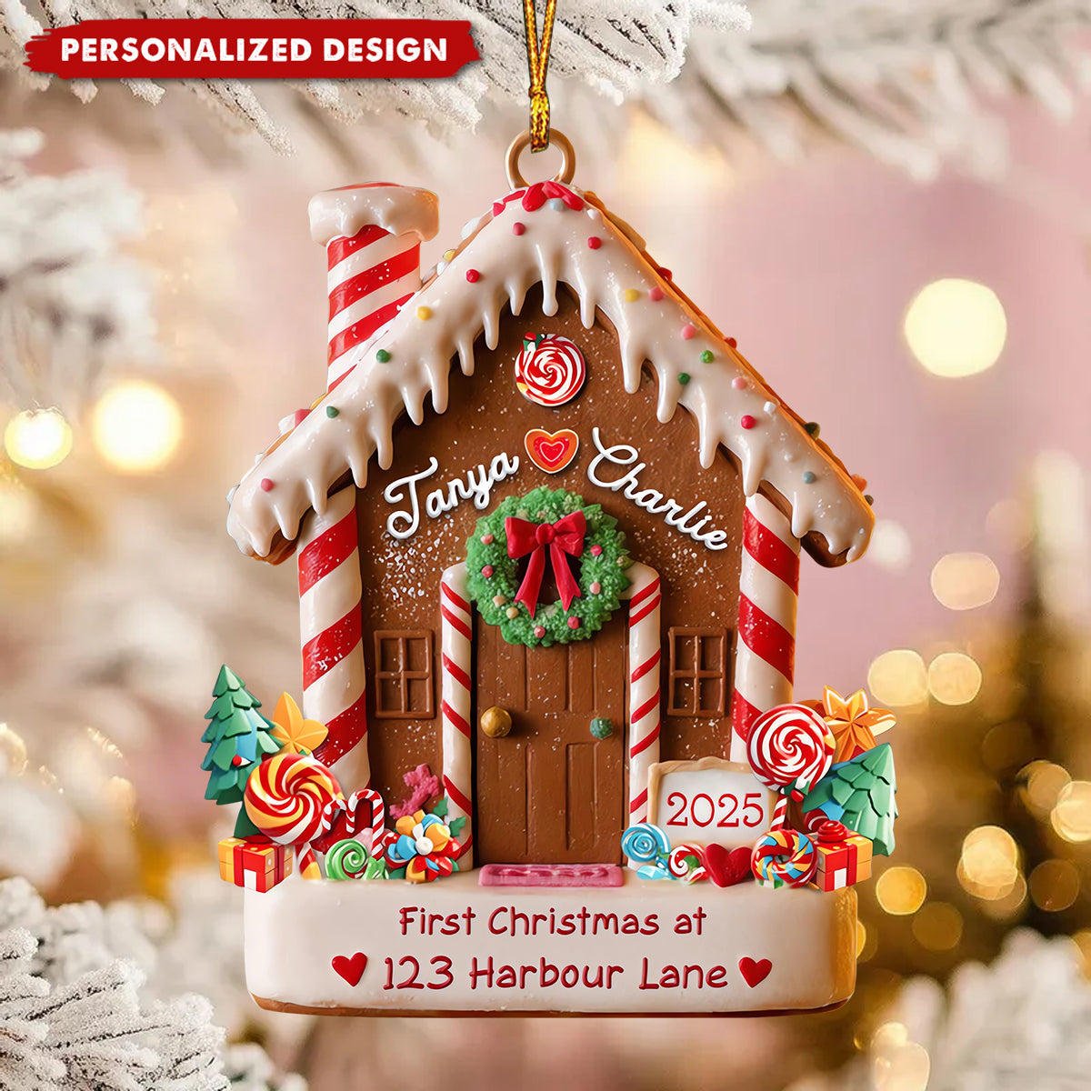 Personalized First Christmas in Our New Home Acrylic Ornament