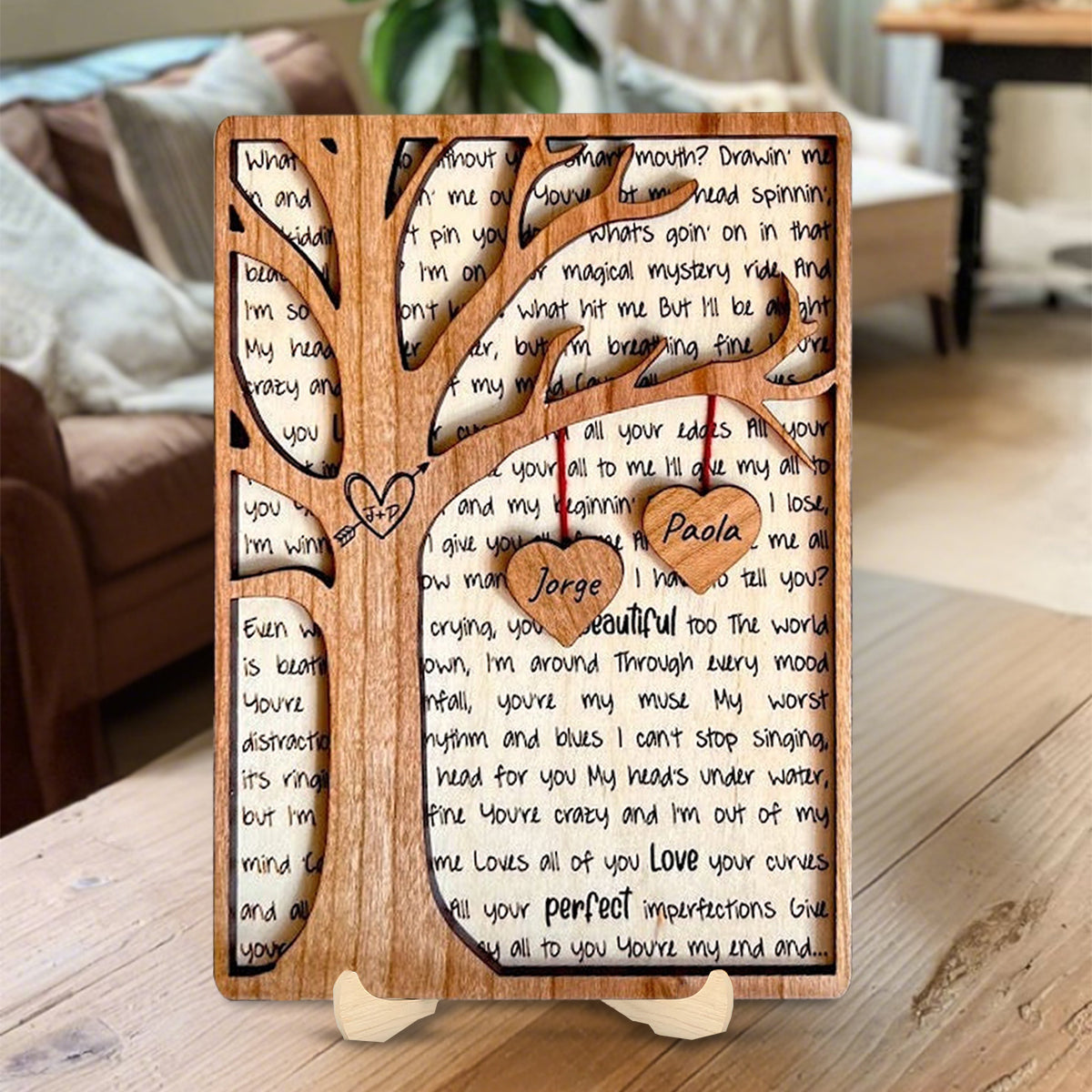 Personalized Name Anniversary Plaque For Couple Gift