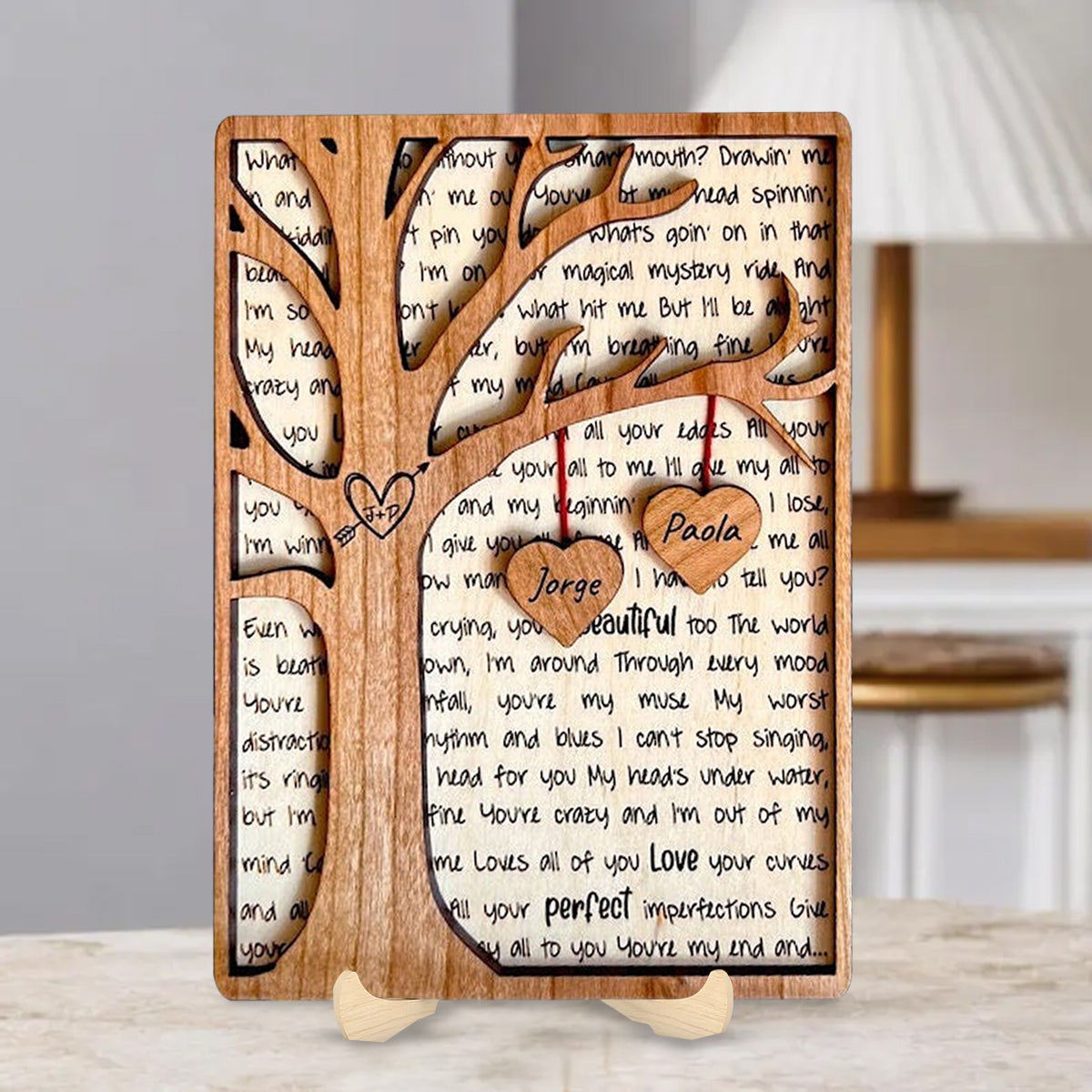 Personalized Name Anniversary Plaque For Couple Gift