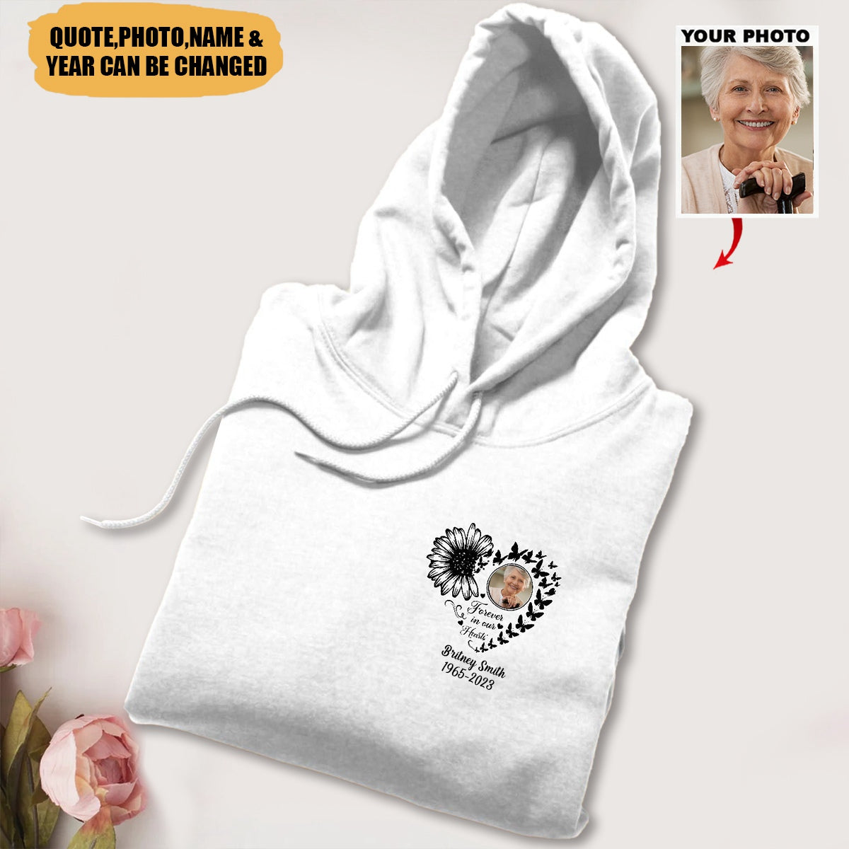 Forever In My Heart - Personalized Photo Hoodie