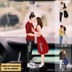 Personalized From Our First Kiss Till Our Last Breath Couple Kiss Acrylic Ornament
