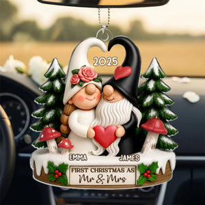 Love Gnomes No Bounds - Custom Anniversary Christmas Ornament
