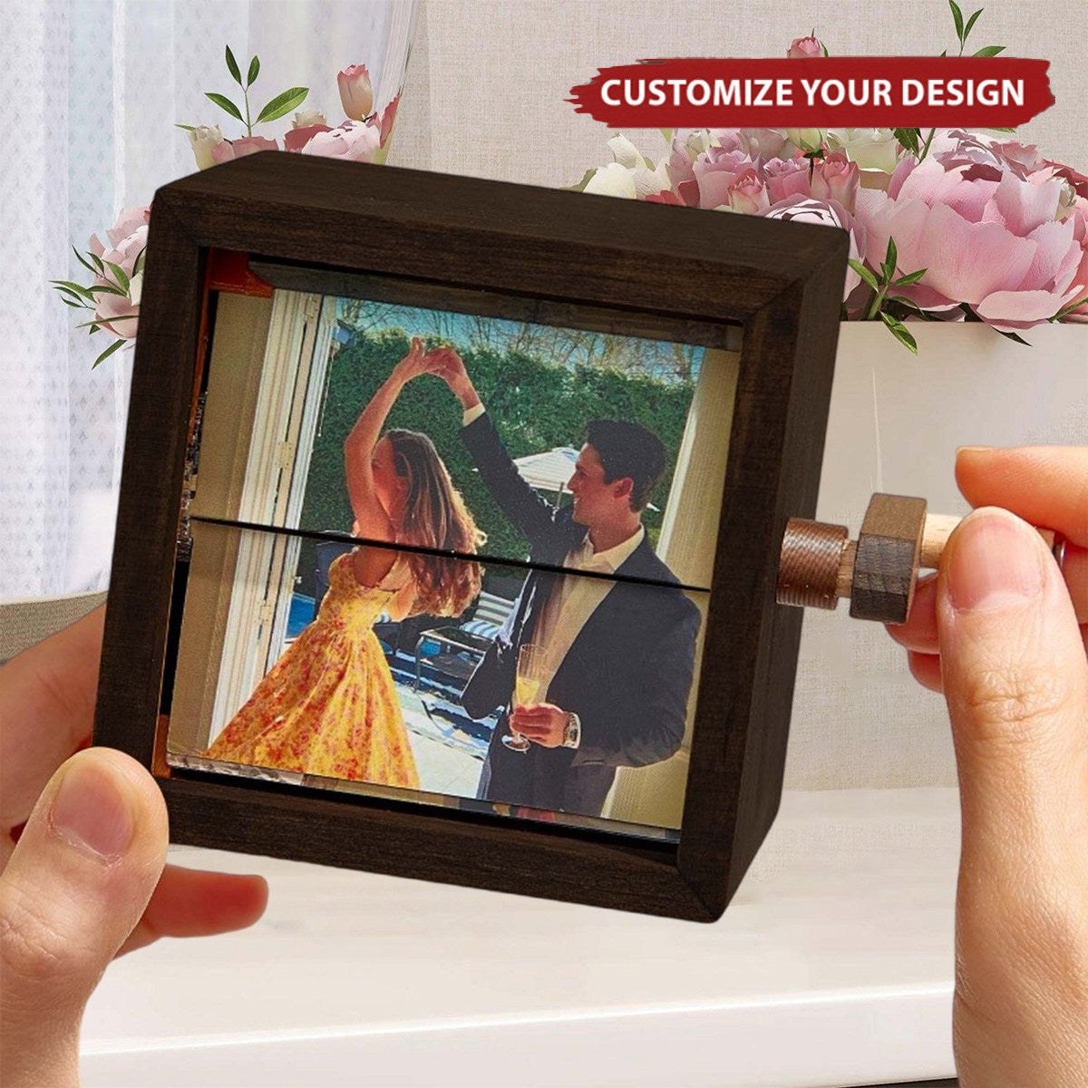 Custom Photo Mechanical Hand-cranked Flipbook Box Photo Album