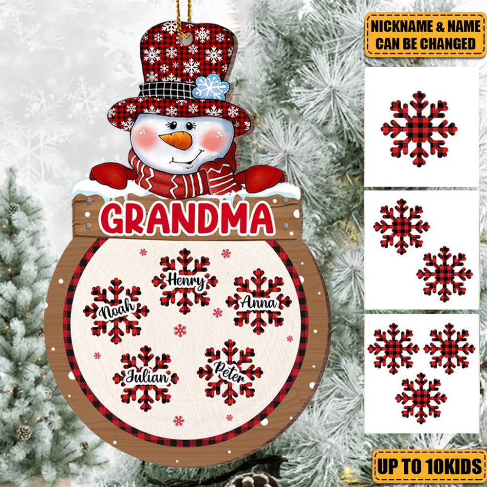 Personalized Christmas Gift For Grandma Ornament