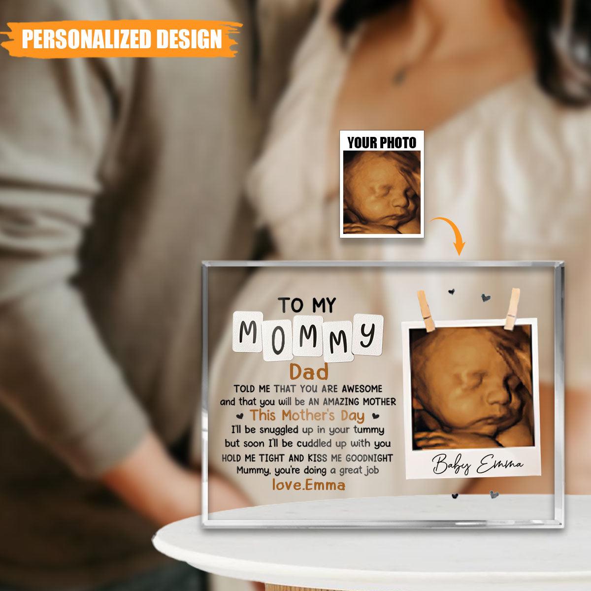 My First  Mother's Day-Personalized Acrylic Plaque-Baby Shower Gift