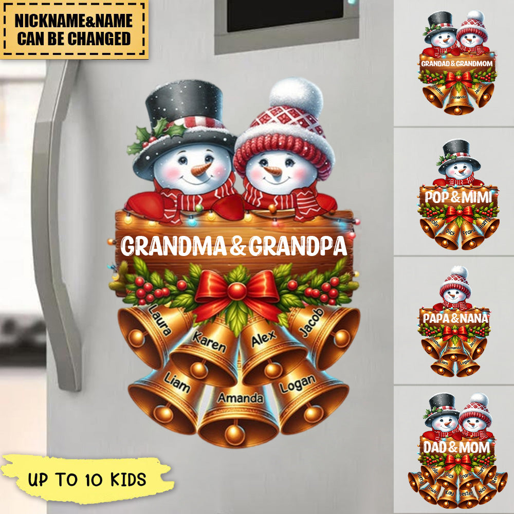 Snowman Papa Nana Family Christmas Gift Xmas Personalized Sticker