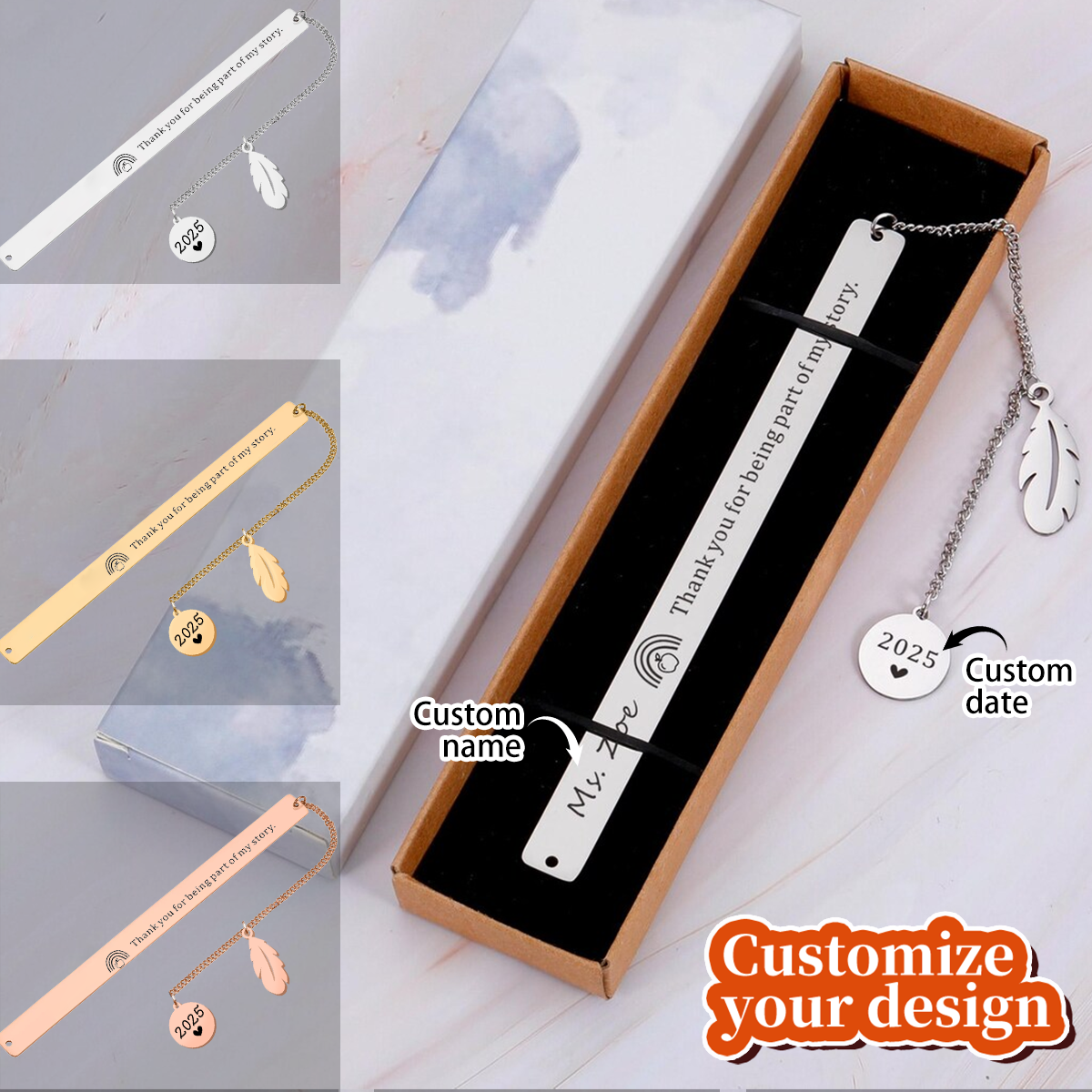 Thank you for being part of my story - Personalized Bookmark, Gift for teacher