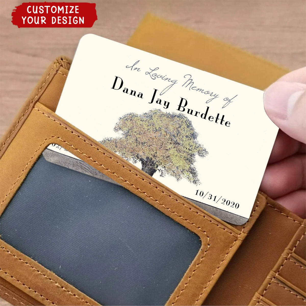 In loving memory - Personalized Aluminum Wallet Card