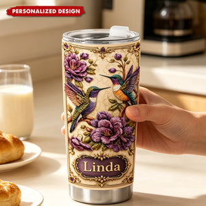 Personalized Hummingbird Tumbler