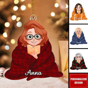 Personalized Bookworm Ornament, Christmas Gifts for Book Lovers