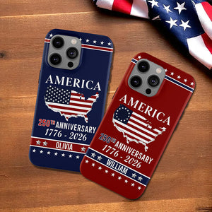 Personalized Name America 250th Anniversary Phone Case