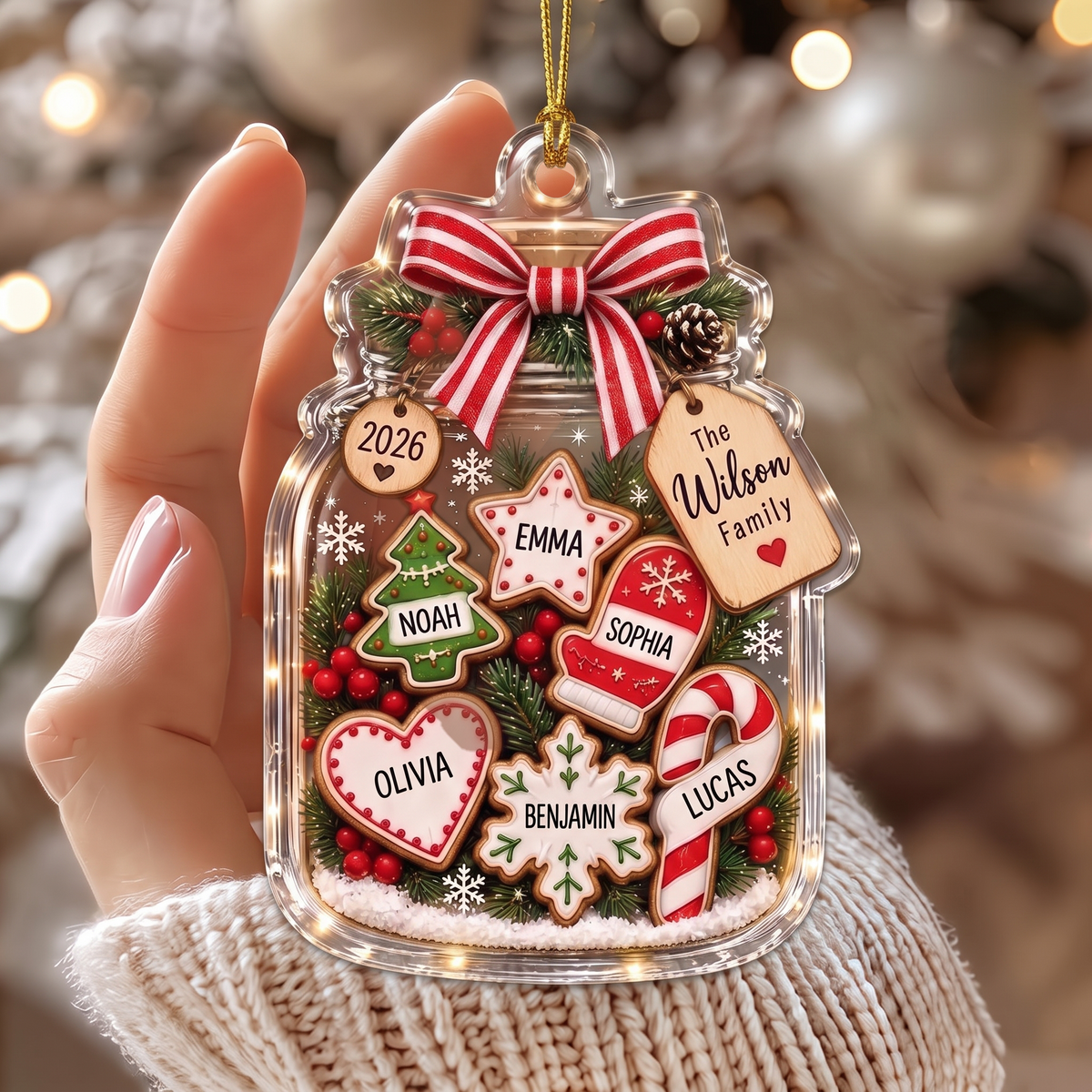 Personalized Family Christmas Ornament- Custom Name Keepsake