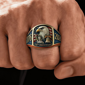 United States 250th Anniversary Patriotic Eagle Ring