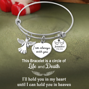 Always In My Heart, Personalized Angel Charm Memorial Bracelet