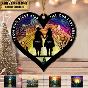 God Blessed The Broken Road That Led Me To You - Personalized Suncatcher Ornament