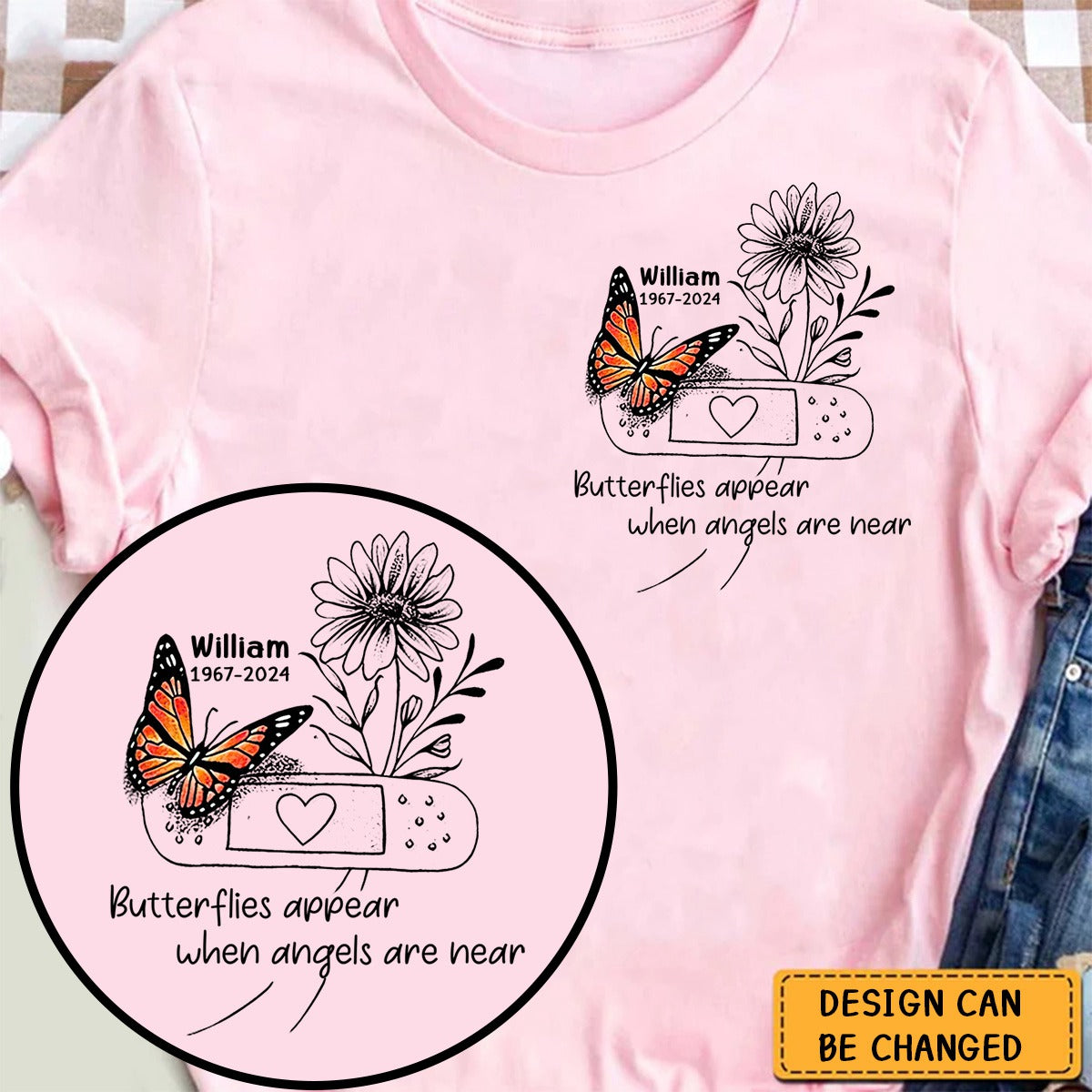 Your Wings Were Ready But My Heart Was Not - Personalized Memorial T-Shirt