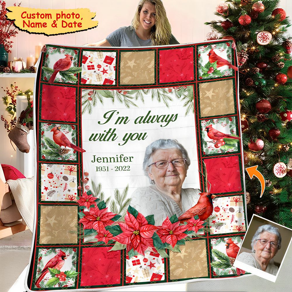 Custom Photo You Will Always Be In My Heart - Memorial Personalized Custom Blanket