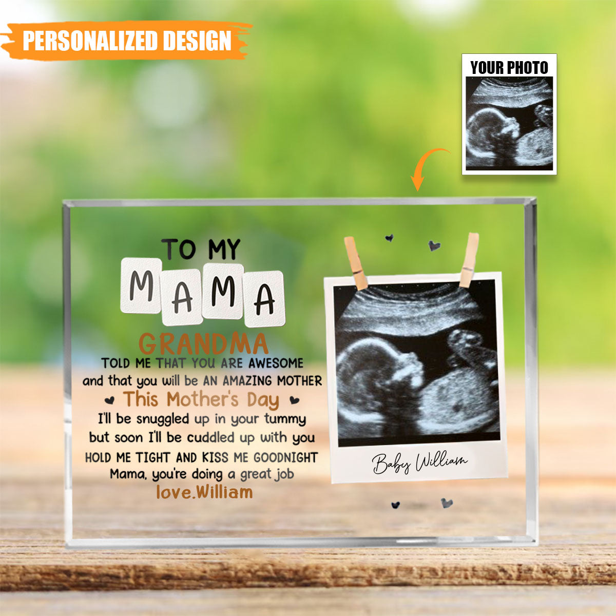 My First  Mother's Day-Personalized Acrylic Plaque-Baby Shower Gift