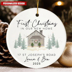 First Christmas in Our New Home - Personalized Ceramic Ornament