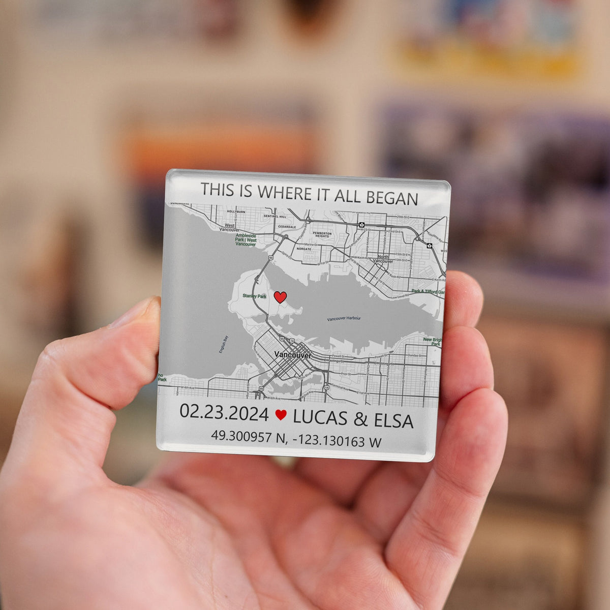 Where It All Began Personalized Acrylic Fridge Magnet