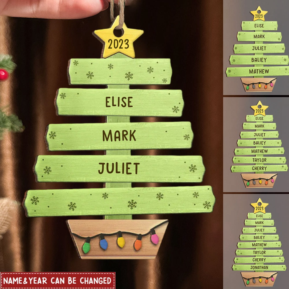 Family Is Everything Personalized Custom Wooden Ornament