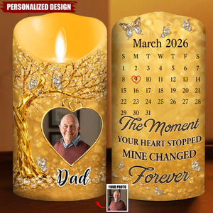 The Moment My Heart Changed Forever - Memorial Custom LED Candle