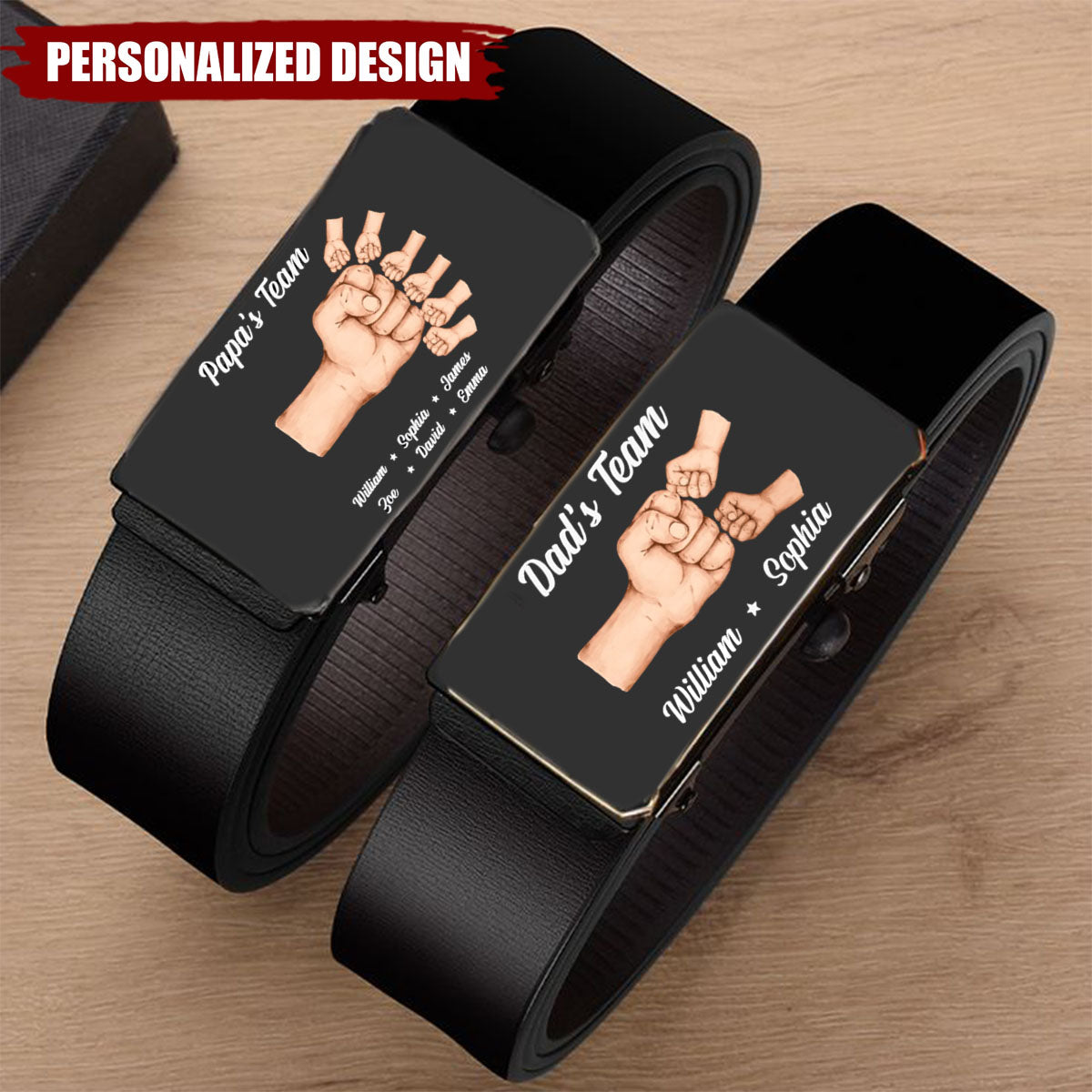 Squad Of Daddy - Personalized Printed Father's Day Belt