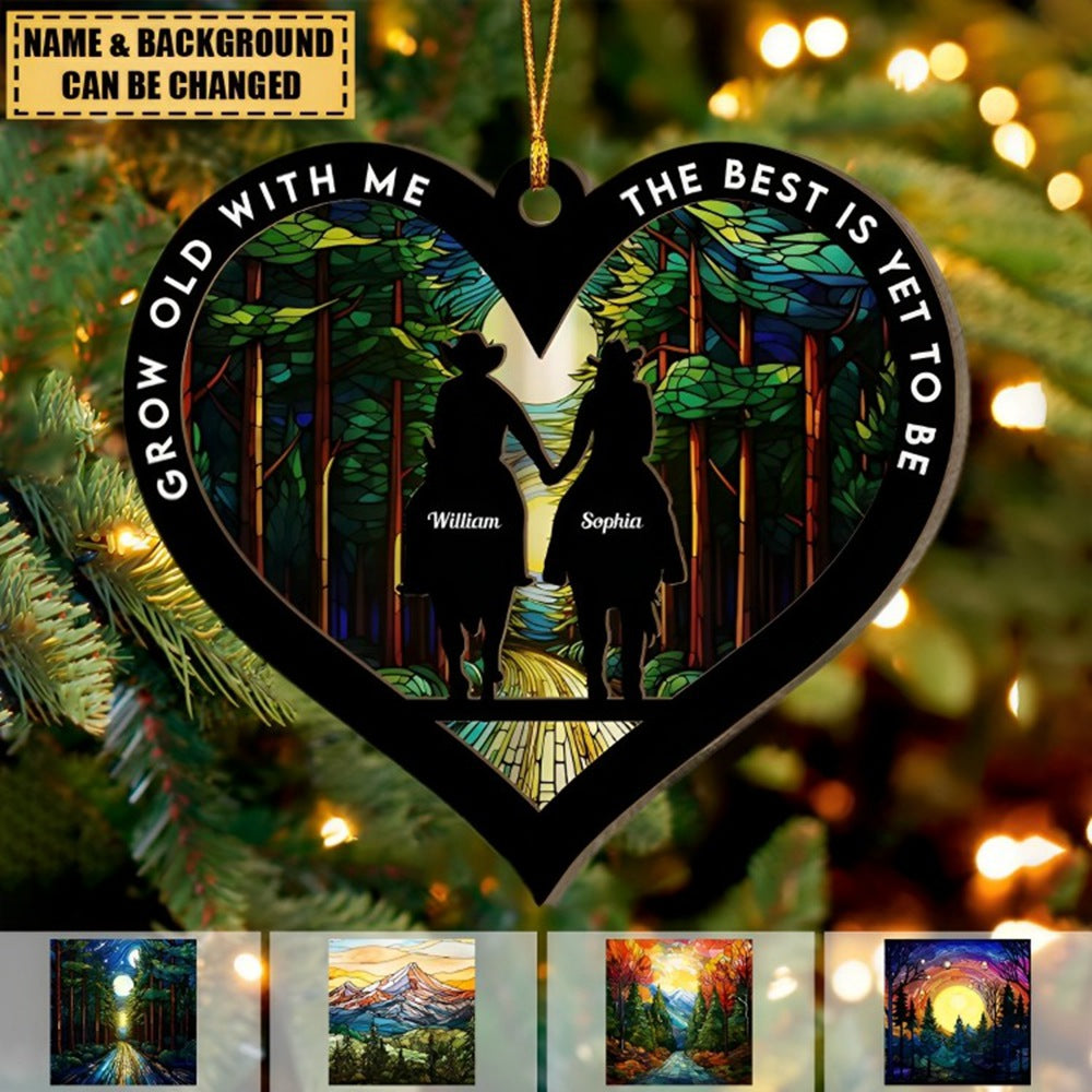 God Blessed The Broken Road That Led Me To You - Personalized Suncatcher Ornament