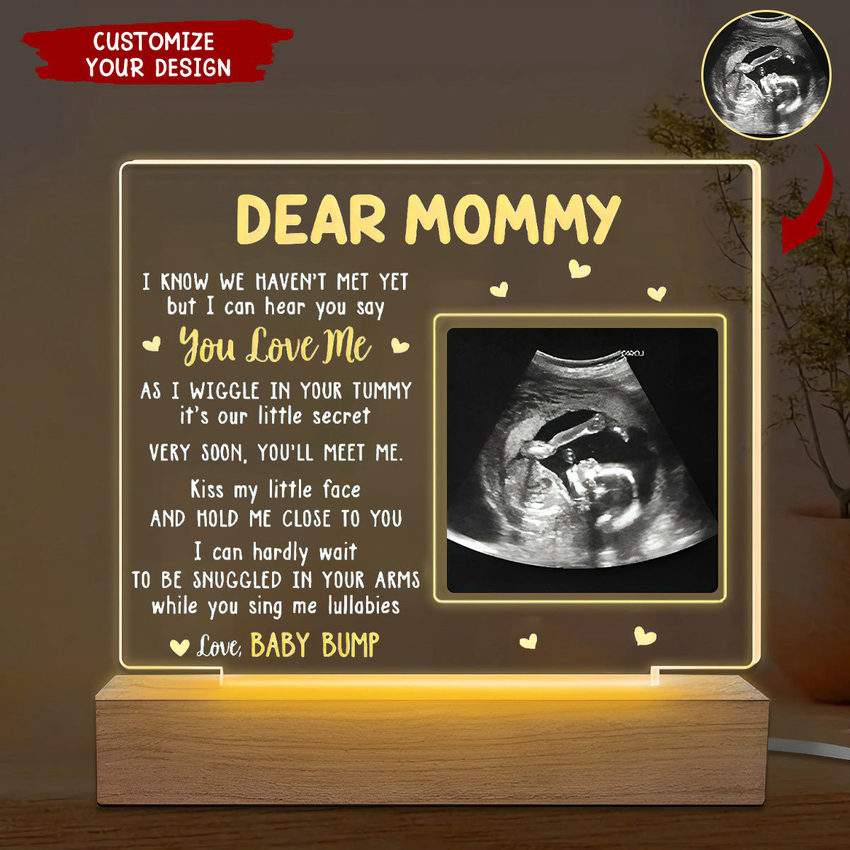 Gift For Mom You'll Meet Me - Family Personalized Custom Rectangle Shaped 3D LED Light