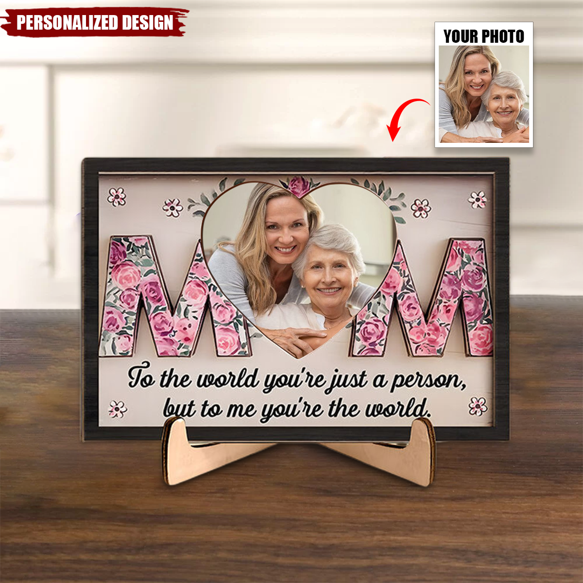 Personalized Photo Frame, Home Decor For Any Occasion, Mother's Day Gift