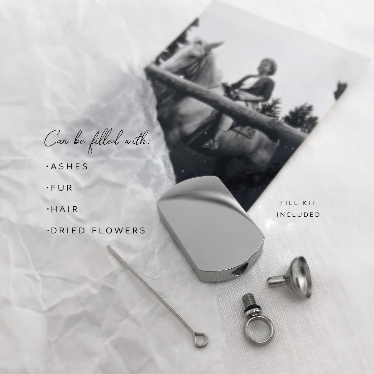 Personalized Paw Print Urn Keychain, Pet Keepsake Gift