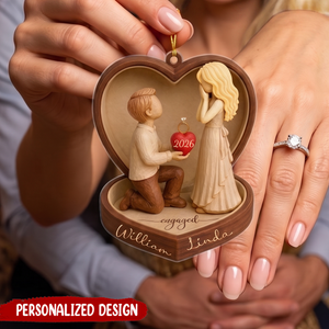 Personalized Couple Marriage Proposal Acrylic Ornament