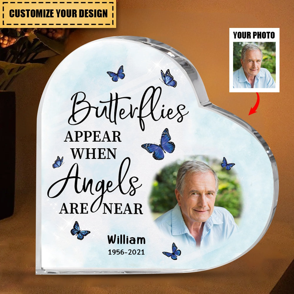 Memorial Gift Butterflies Appear When Angels Are Near Plaque