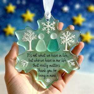 Snowflake-Shaped Ornament Thank You Keepsake