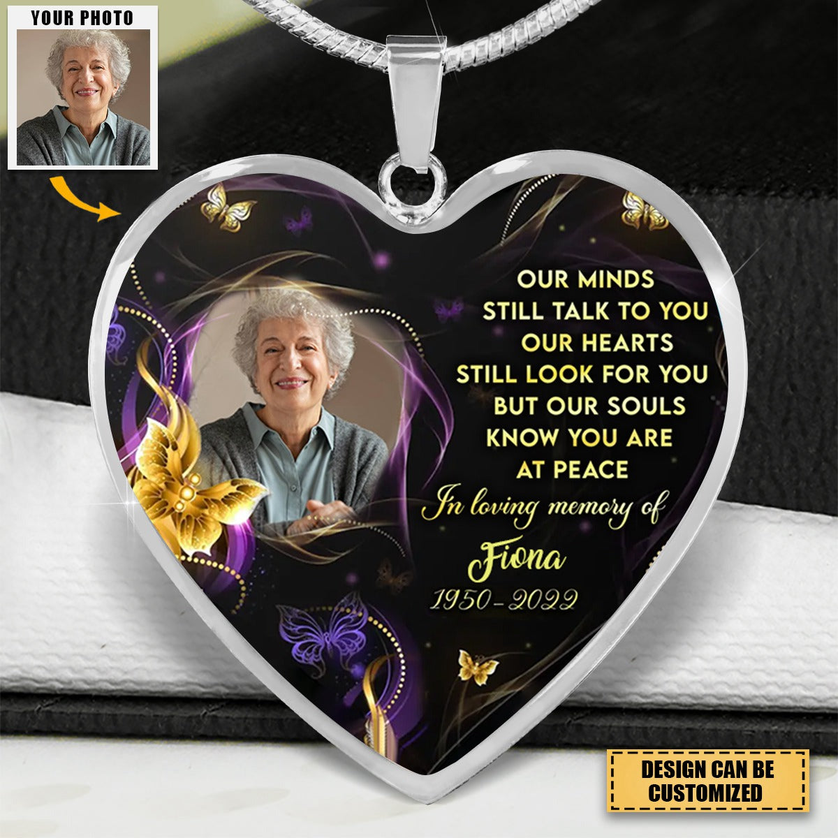 My Mind Still Talks To You Personalized Heart Necklace