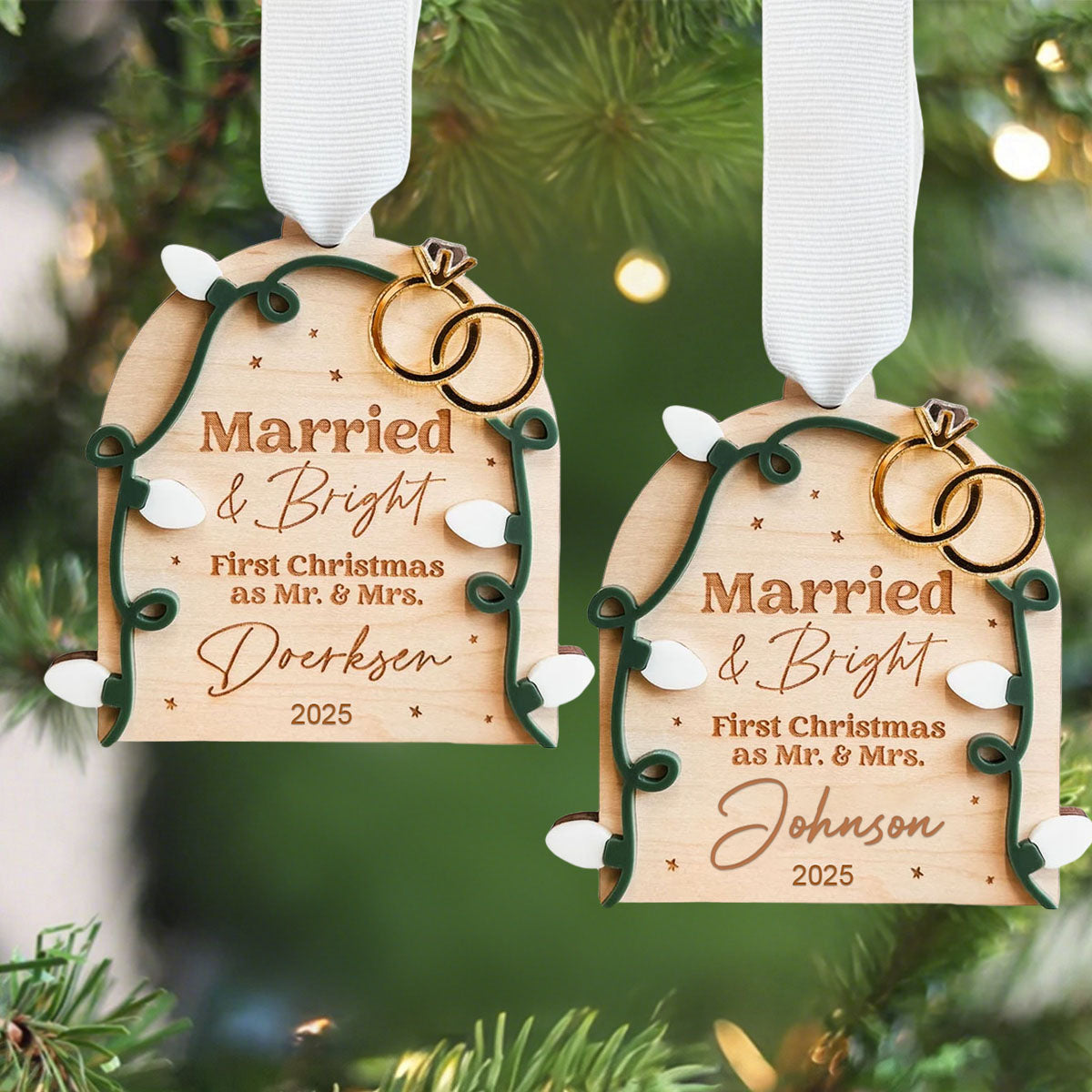First Christmas As Mr. and Mrs. Ornament, Newlywed Gift