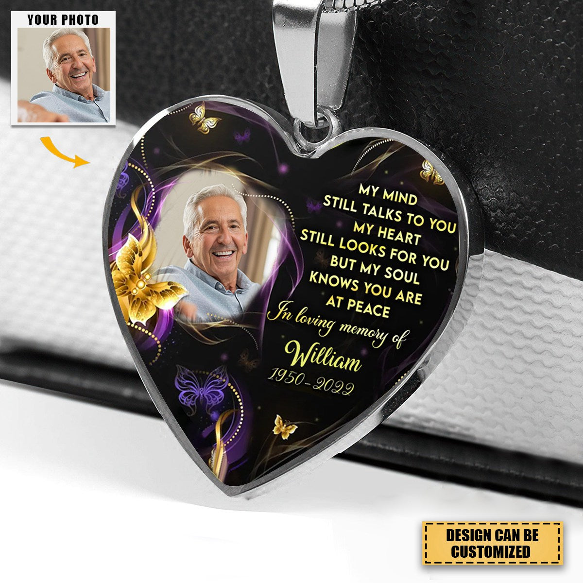My Mind Still Talks To You Personalized Heart Necklace