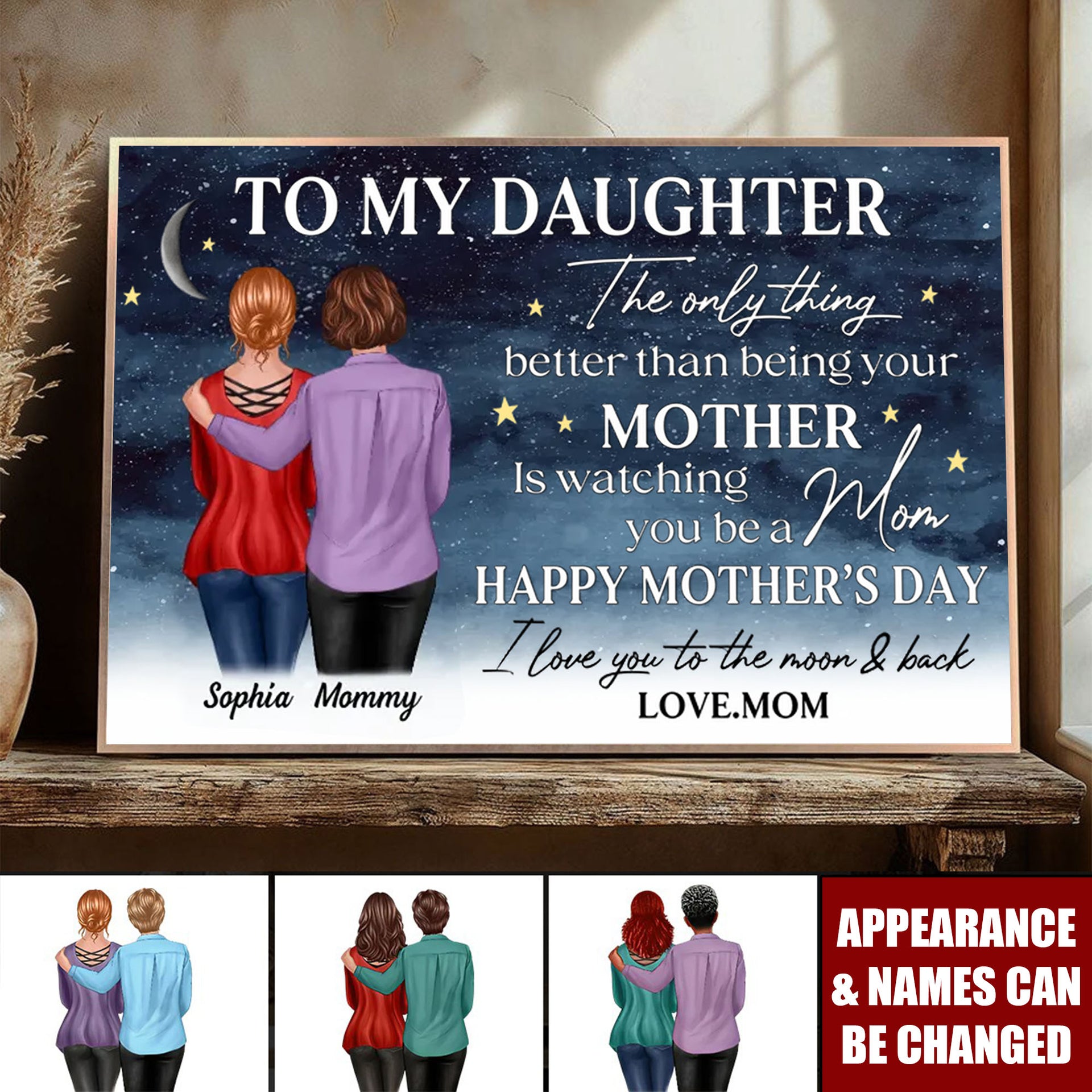 Starry Night To My Daughter – Personalized Mother's Day Poster